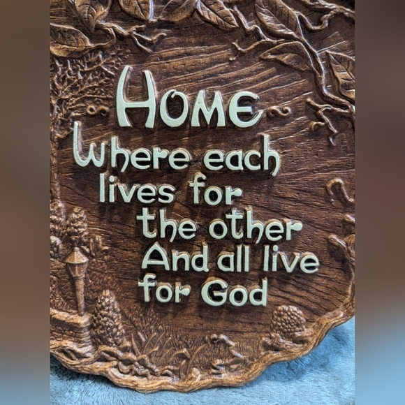 Vintage resin wall decor religious inspirational 1950s - Picture 4 of 7